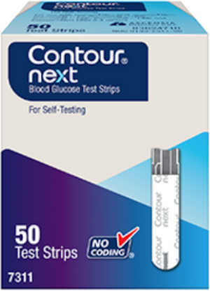 CONTOUR®NEXT test strips are used with all CONTOUR®NEXT meters